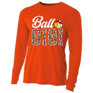 Ball Gigi Leopard Softball Baseball Gigi Grandma Meaningful Gift Cooling Performance Long Sleeve Crew