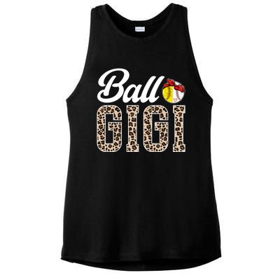 Ball Gigi Leopard Softball Baseball Gigi Grandma Meaningful Gift Ladies PosiCharge Tri-Blend Wicking Tank