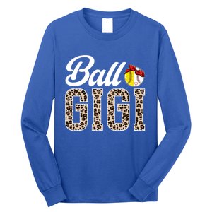 Ball Gigi Leopard Softball Baseball Gigi Grandma Meaningful Gift Long Sleeve Shirt