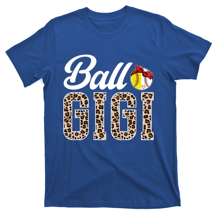 Ball Gigi Leopard Softball Baseball Gigi Grandma Meaningful Gift T-Shirt