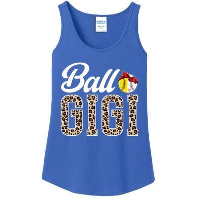 Ball Gigi Leopard Softball Baseball Gigi Grandma Meaningful Gift Ladies Essential Tank