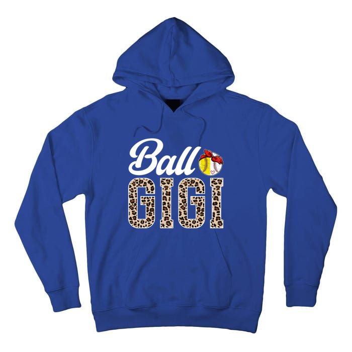 Ball Gigi Leopard Softball Baseball Gigi Grandma Meaningful Gift Tall Hoodie