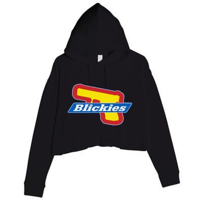 Blickies Gun Limited Crop Fleece Hoodie