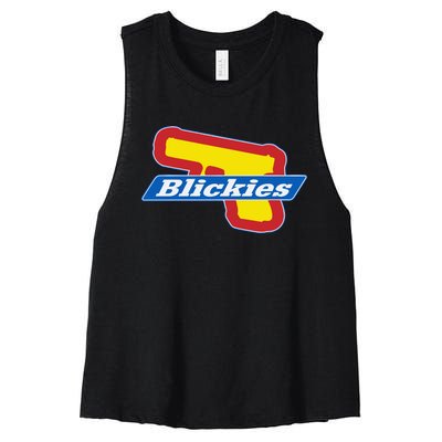 Blickies Gun Limited Women's Racerback Cropped Tank