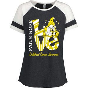 Bee Gnome Love Hood Cancer Awareness Gift Enza Ladies Jersey Colorblock Tee