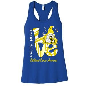 Bee Gnome Love Hood Cancer Awareness Gift Women's Racerback Tank