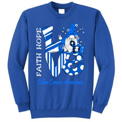 Bee Gnome Love Colon Cancer Awareness Funny Gift Sweatshirt