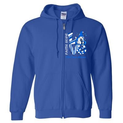 Bee Gnome Love Colon Cancer Awareness Funny Gift Full Zip Hoodie