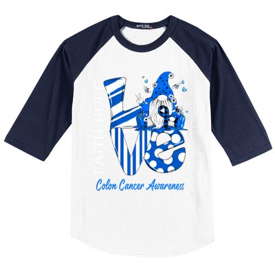 Bee Gnome Love Colon Cancer Awareness Funny Gift Baseball Sleeve Shirt