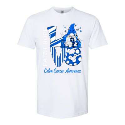 Bee Gnome Love Colon Cancer Awareness Funny Gift Softstyle CVC T-Shirt