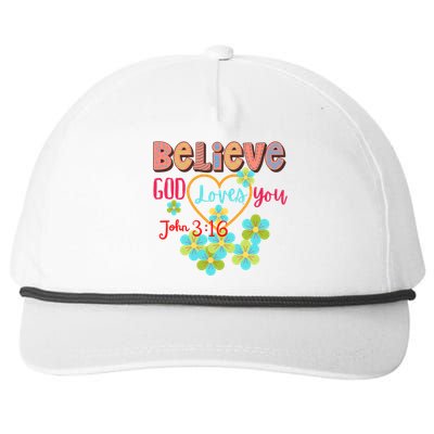 Believe God Loves You/ Bible Verse Positive Funny Gift Snapback Five-Panel Rope Hat