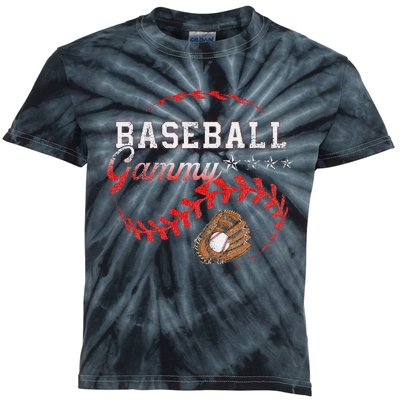 Baseball Gammy Love Playing Baseball Funny Kids Tie-Dye T-Shirt