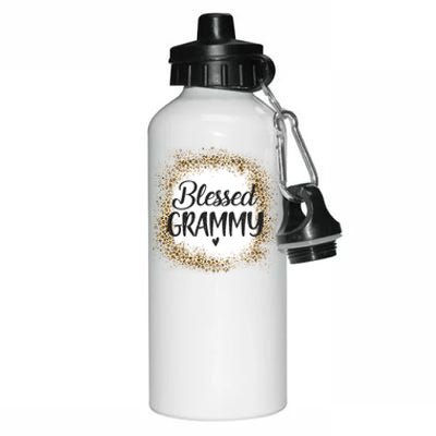 Blessed Grammy Leopard Gift Best Mom Ever Mother's Day Cool Gift Aluminum Water Bottle 