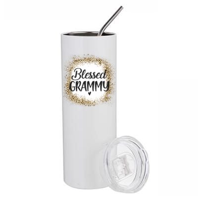 Blessed Grammy Leopard Gift Best Mom Ever Mother's Day Cool Gift Stainless Steel Tumbler