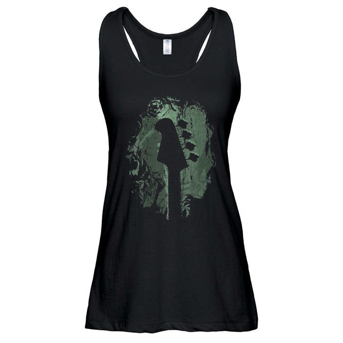 Bass Guitar Lover Art Guitarist Bass Players Vintage Guitar Ladies Essential Flowy Tank