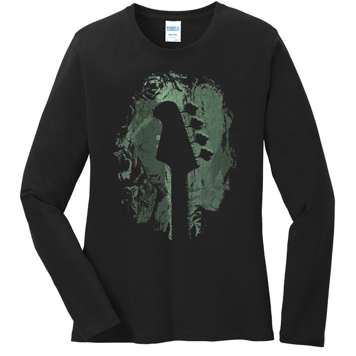 Bass Guitar Lover Art Guitarist Bass Players Vintage Guitar Ladies Long Sleeve Shirt