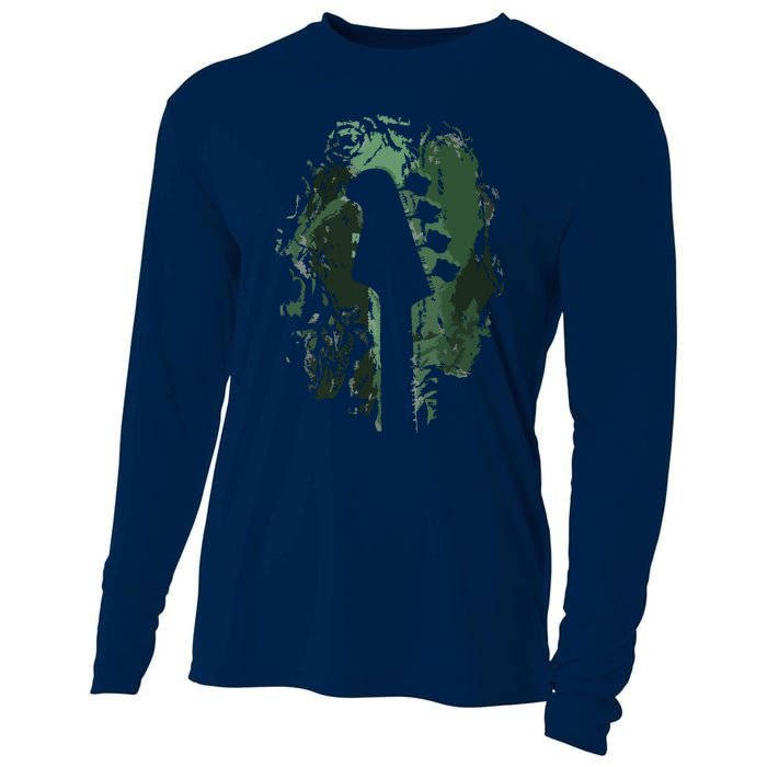 Bass Guitar Lover Art Guitarist Bass Players Vintage Guitar Cooling Performance Long Sleeve Crew