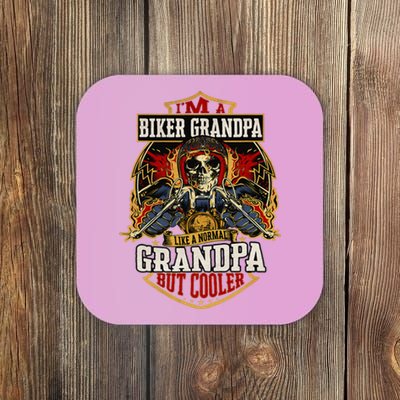 Biker Grandpa Like A Normal Grandpa But Cooler Coaster