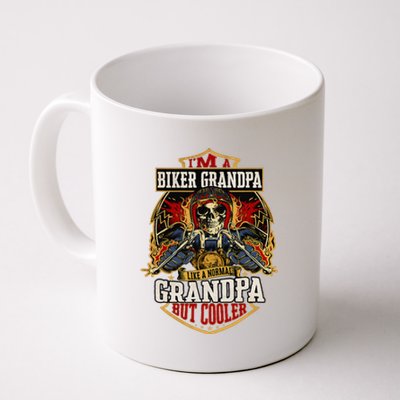 Biker Grandpa Like A Normal Grandpa But Cooler Coffee Mug