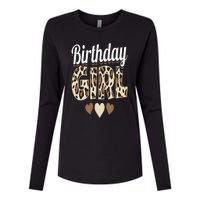 Birthday Girl Leopard Womens Cotton Relaxed Long Sleeve T-Shirt