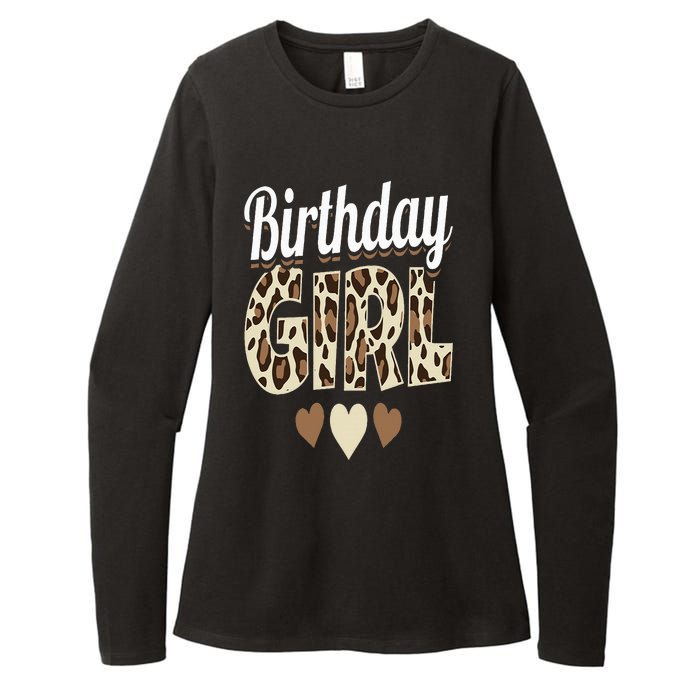 Birthday Girl Leopard Womens CVC Long Sleeve Shirt