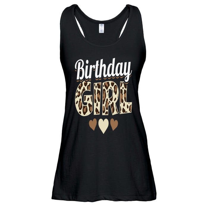 Birthday Girl Leopard Ladies Essential Flowy Tank