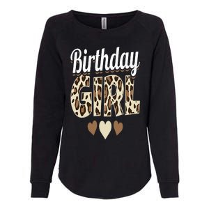 Birthday Girl Leopard Womens California Wash Sweatshirt