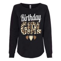 Birthday Girl Leopard Womens California Wash Sweatshirt