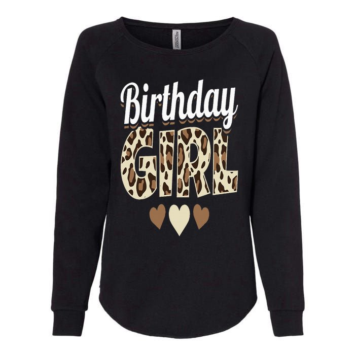 Birthday Girl Leopard Womens California Wash Sweatshirt