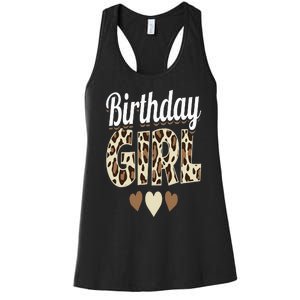 Birthday Girl Leopard Women's Racerback Tank