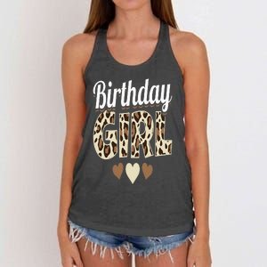 Birthday Girl Leopard Women's Knotted Racerback Tank