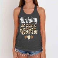 Birthday Girl Leopard Women's Knotted Racerback Tank