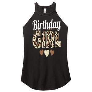 Birthday Girl Leopard Women's Perfect Tri Rocker Tank