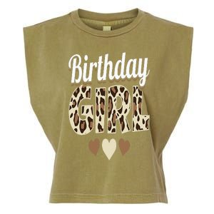 Birthday Girl Leopard Garment-Dyed Women's Muscle Tee