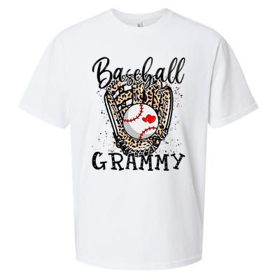 Baseball Grammy Leopard Game Day Baseball Lover Mothers Day Sueded Cloud Jersey T-Shirt