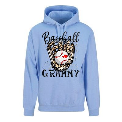 Baseball Grammy Leopard Game Day Baseball Lover Mothers Day Unisex Surf Hoodie