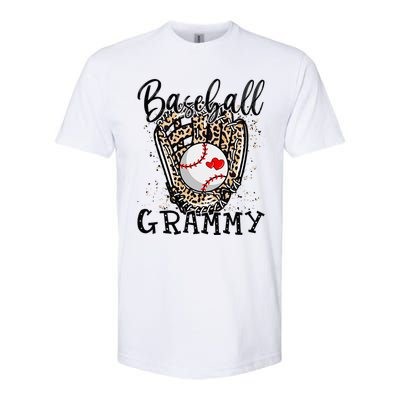 Baseball Grammy Leopard Game Day Baseball Lover Mothers Day Softstyle CVC T-Shirt