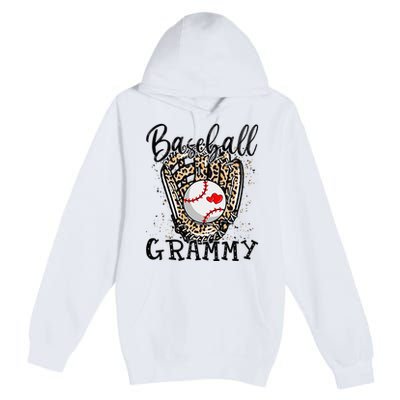 Baseball Grammy Leopard Game Day Baseball Lover Mothers Day Premium Pullover Hoodie