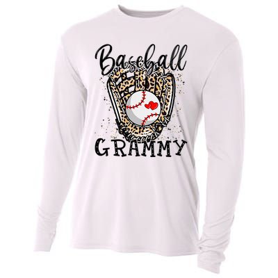 Baseball Grammy Leopard Game Day Baseball Lover Mothers Day Cooling Performance Long Sleeve Crew