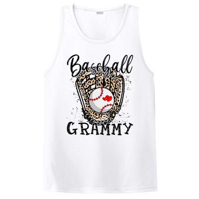 Baseball Grammy Leopard Game Day Baseball Lover Mothers Day PosiCharge Competitor Tank