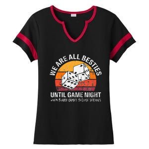 Board Games Lucky Game Night Tabletop Boardgamers Meeple Ladies Halftime Notch Neck Tee