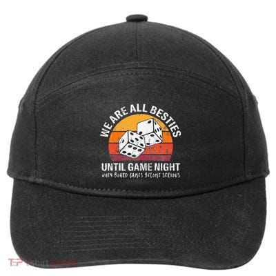 Board Games Lucky Game Night Tabletop Boardgamers Meeple 7-Panel Snapback Hat