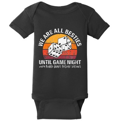 Board Games Lucky Game Night Tabletop Boardgamers Meeple Baby Bodysuit