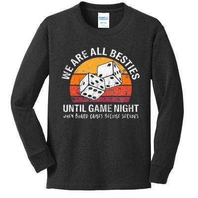 Board Games Lucky Game Night Tabletop Boardgamers Meeple Kids Long Sleeve Shirt