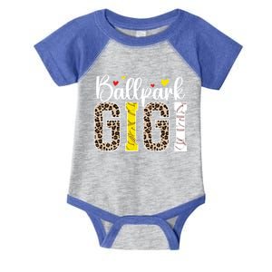 Ballpark Gigi Leopard Baseball Softball Gigi Grandma Gift Infant Baby Jersey Bodysuit