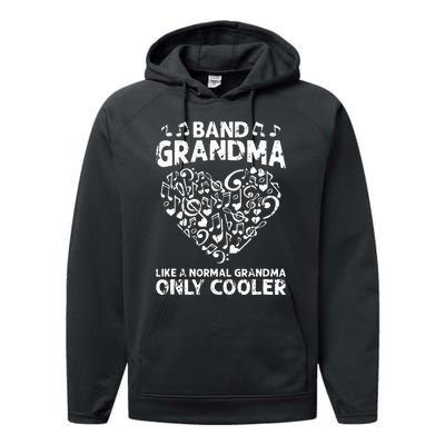 Band Grandma like a normal grandma only cooler  orchestra Performance Fleece Hoodie