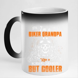 Biker Grandpa Legend Motorcycle Like Normal Father's Day Gift 11oz Black Color Changing Mug