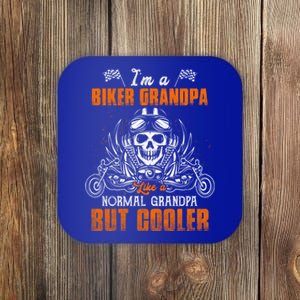 Biker Grandpa Legend Motorcycle Like Normal Father's Day Gift Coaster