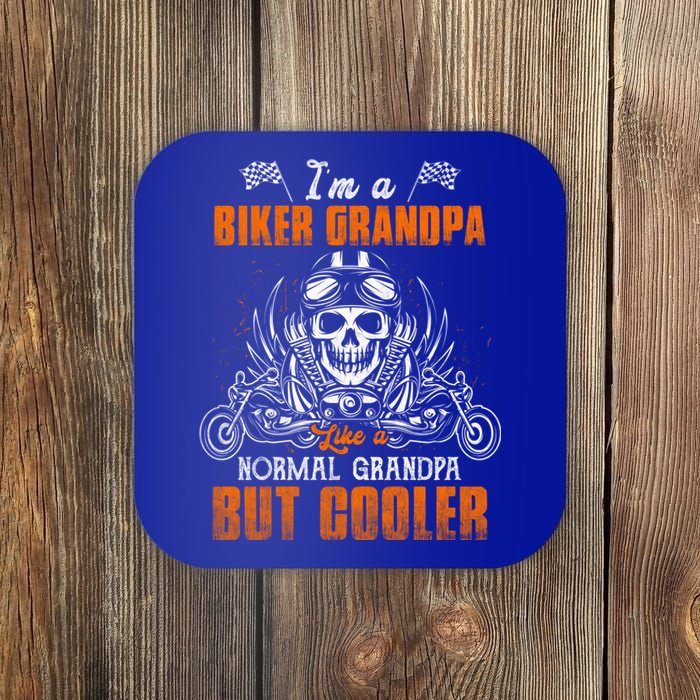 Biker Grandpa Legend Motorcycle Like Normal Father's Day Gift Coaster