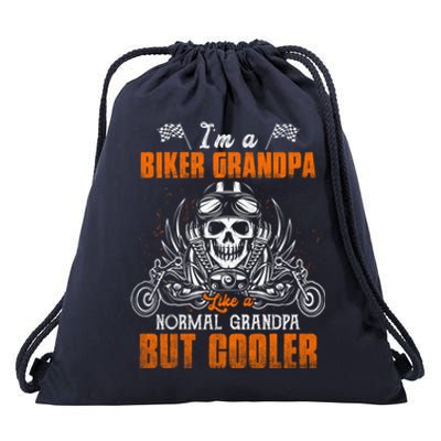 Biker Grandpa Legend Motorcycle Like Normal Father's Day Gift Drawstring Bag